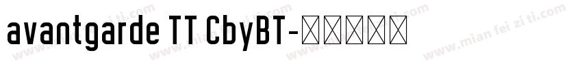 avantgarde TT CbyBT字体转换